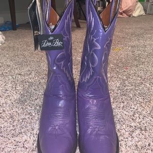 Purple cowboy boots